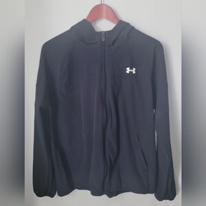Womens Black Under Armour Storm Training Woven Hooded Jacket. Size Large